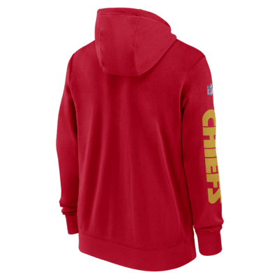 Kansas City Chiefs Sideline Team Issue Club Men's Nike Full Zip Hoodie