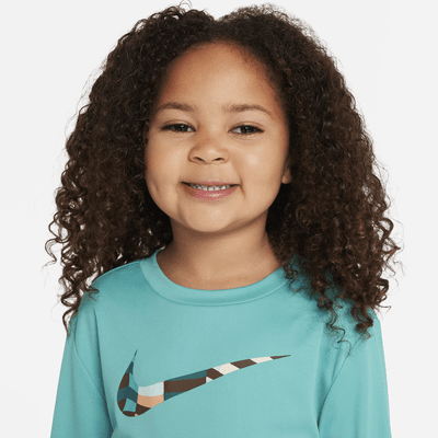 Nike Long Sleeve Tee and Printed Leggings Set Toddler 2-Piece Dri-FIT Set