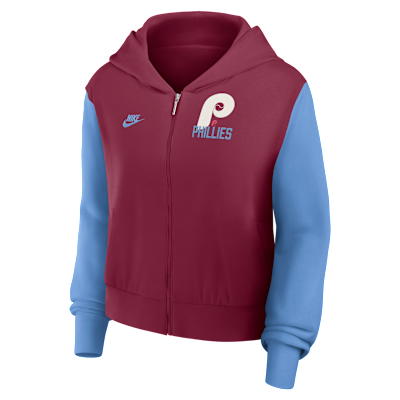 Philadelphia Phillies Cooperstown Women's Nike MLB Full-Zip Hoodie