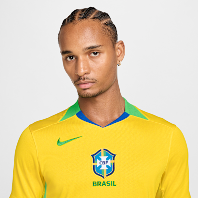 Brazil 2025 Stadium Home (Women's Team) Men's Nike Dri-FIT Soccer Replica Jersey