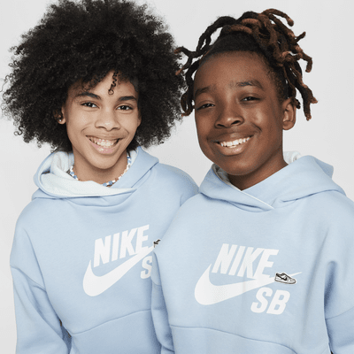 Nike SB Icon Fleece EasyOn Big Kids' Oversized Pullover Hoodie