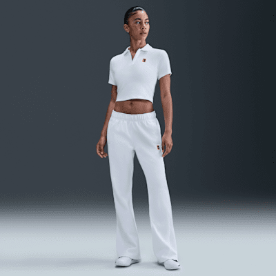 NikeCourt Heritage kurzärmliges Tennis-Poloshirt mit verkürztem Schnitt (Damen)