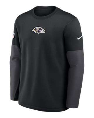 Мужская футболка Baltimore Ravens Scripted To Win Sideline Coach Nike Therma-FIT NFL Long-Sleeve