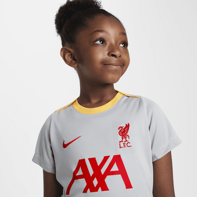 Maglia da calcio a manica corta Nike Dri-FIT Liverpool FC Academy Pro per bambino/a – Terza