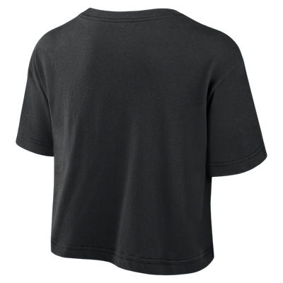 Playera universitaria Nike Dri-FIT cropped para mujer Oregon Athletic Prep Arch