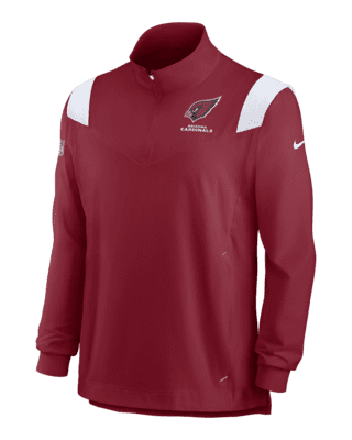 Arizona Cardinals Sideline Men's Nike NFL 1/2-Zip Hooded Jacket.