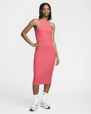 Женское платье Nike Sportswear Chill Rib Slim Sleeveless Midi Dress