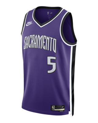 Мужские джерси De'Aaron Fox Sacramento Kings 2024/25 Hardwood Classics Nike Dri-FIT NBA Swingman Jersey