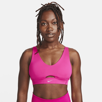 Bra deportivo con almohadilla de media sujeción para mujer Nike Indy Plunge Cutout