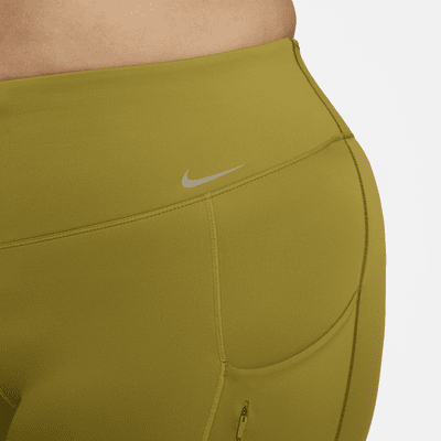 Leggings con bolsillos de 7/8 de tiro alto de sujeción firme para mujer (talla grande) Nike Go