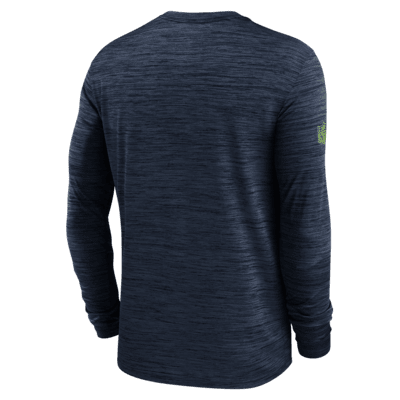 Seattle Seahawks Sideline Velocity Men's Nike Dri-FIT NFL Long-Sleeve T-Shirt