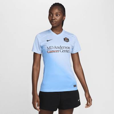 Jersey Nike Dri-FIT de la NWSL replica del Houston Dash visitante 2024 Stadium para mujer