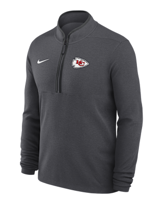 Мужские  Kansas City Chiefs Logo Victory Nike Dri-FIT NFL 1/2-Zip Long-Sleeve Top