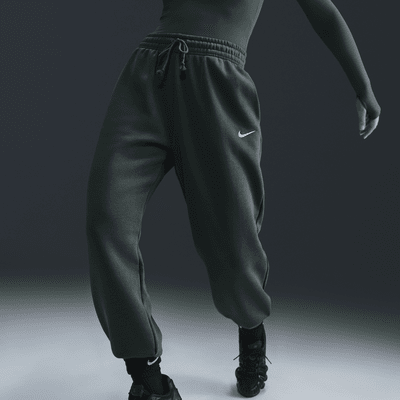 Overdimensionerede Nike Sportswear Phoenix Fleece-sweatpants med høj talje til kvinder