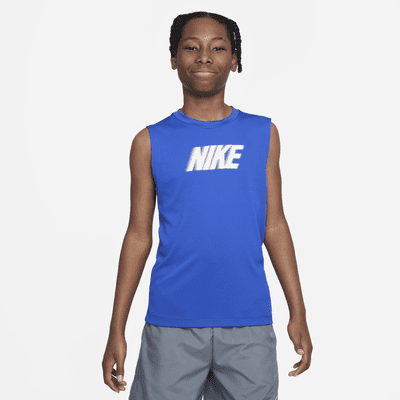 Αμάνικη μπλούζα προπόνησης Nike Dri-FIT Multi+ για μεγάλα αγόρια