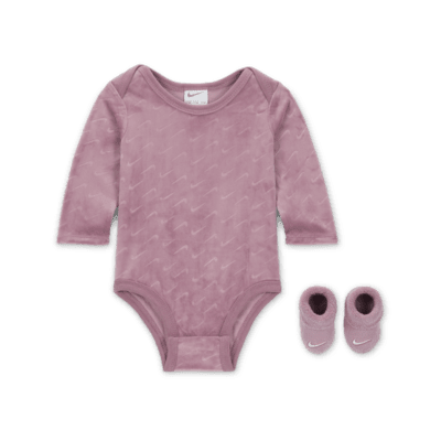 Conjunto de body de 2 piezas de tejido velour Swoosh para bebé (0 a 9 meses) Nike