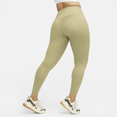 Leggings de tiro alto de 7/8 de sujeción firme con bolsillos para mujer Nike Go