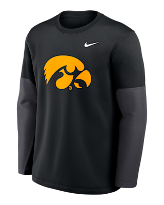 Мужская футболка Iowa Sideline Coach Nike Therma-FIT College Long-Sleeve