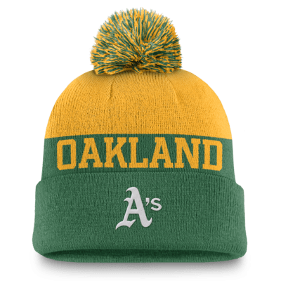 Oakland Athletics Rewind Peak Men's Nike MLB Cuffed Pom Beanie