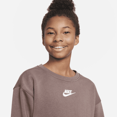 Nike Sportswear Club Fleece Big Kids' (Girls') Crew Sweatshirt