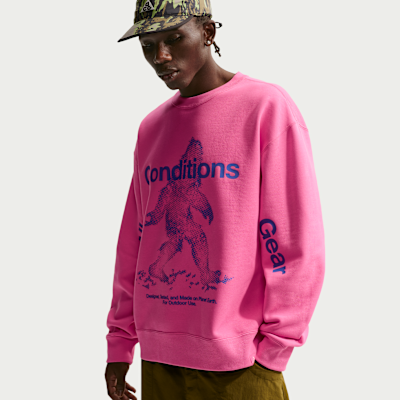 Sweatshirt Nike ACG "Tuff Fleece" Therma-FIT med rund hals för män