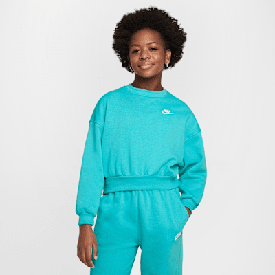 Nike Sportswear Club Fleece Girls' Boxy Crew-Neck Sweatshirt