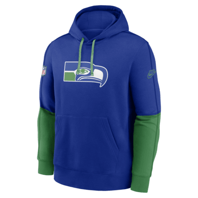 Sudadera con gorro sin cierre Nike de la NFL para hombre Seattle Seahawks Logo Team Issue Club