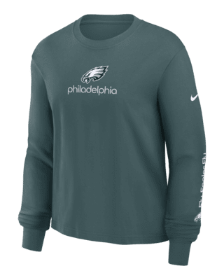 Женская футболка Philadelphia Eagles Boxy Nike NFL Long-Sleeve