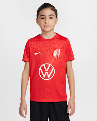 Детские шорты USMNT Academy Pro Big Kids' Nike Dri-FIT Soccer Pre-Match Short-Sleeve Top