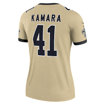 Jersey Nike Dri-FIT de la NFL Legend para mujer Alvin Kamara New Orleans Saints