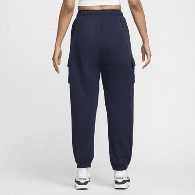 Pants de entrenamiento cargo oversized de tiro medio para mujer Nike Sportswear Club Fleece