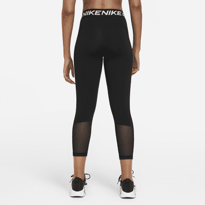 Nike Pro Leggings cortos de talle medio con panel de malla - Mujer