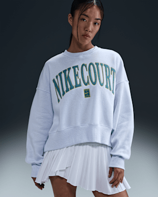 NikeCourt Phoenix Fleece Women's Over-Oversized Crew-Neck Tennis ...