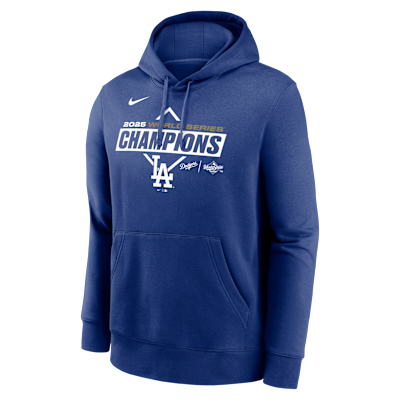 Los Angeles Dodgers 2025 World Series Champions Logo Home Plate Men's Nike MLB Pullover Hoodie