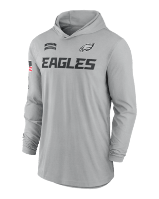 Мужские  Philadelphia Eagles Salute to Service Edge Mascot Lockup Men’s Nike Dri-FIT NFL Long-Sleeve Hooded Top