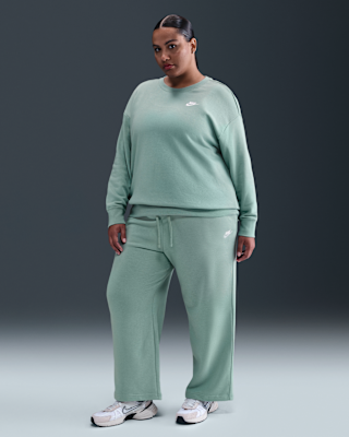 Женские  Nike Sportswear Club Fleece Mid-Rise Wide-Leg Sweatpants (Plus Size)
