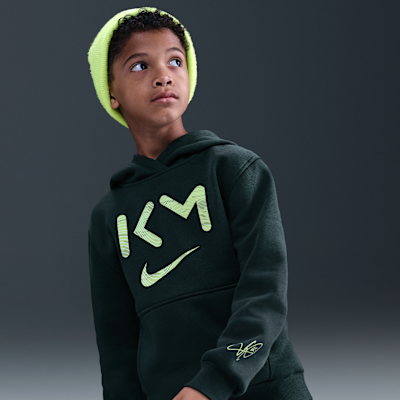 Kylian Mbappé Club Fleece Big Kids' Nike Dri-FIT Soccer Hoodie