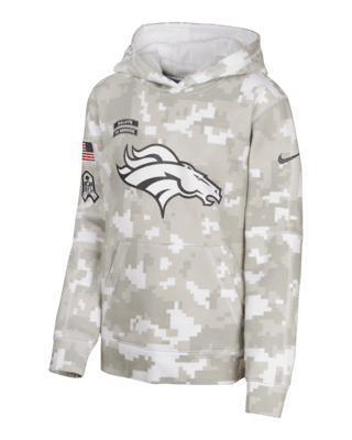 Подростковое худи Denver Broncos Salute to Service Primary Edge Club Big Kids' Nike NFL Pullover Hoodie