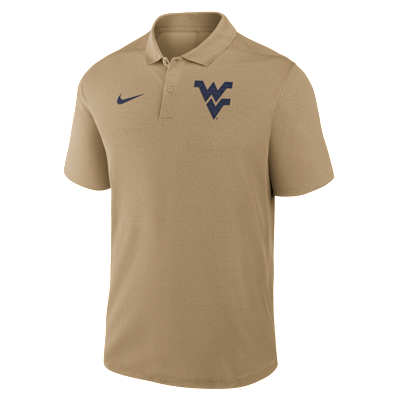 West Virginia Primetime Victory Primary Logo Men's Nike Dri-FIT College Polo
