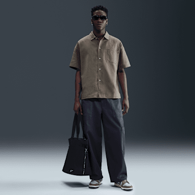 Camisa con botones de manga corta de lino para hombre Nike Life