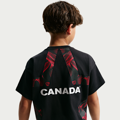 Playera de fútbol Nike Canadá Premium de portero para niños talla grande
