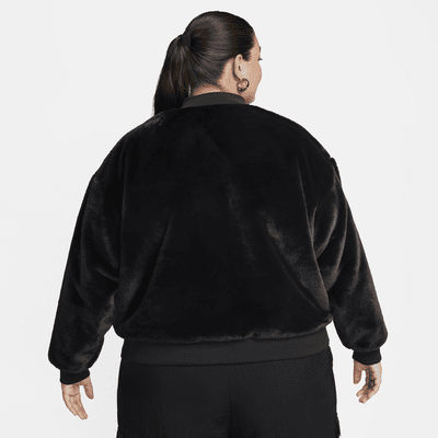 Nike Sportswear Women's Reversible Faux-Fur Bomber (Plus Size)