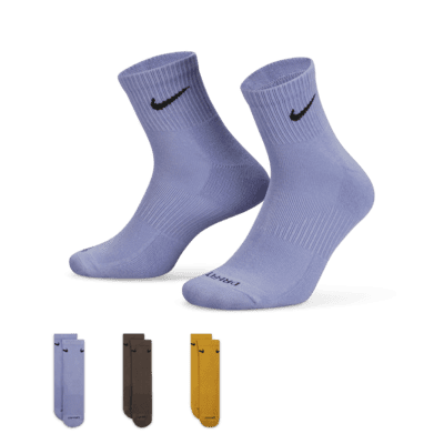 Calcetines de entrenamiento al tobillo (3 pares) Nike Everyday Plus Cushioned