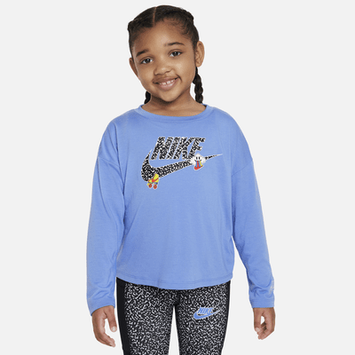 Nike Notebook Print Long Sleeve Knit Top Little Kids Top