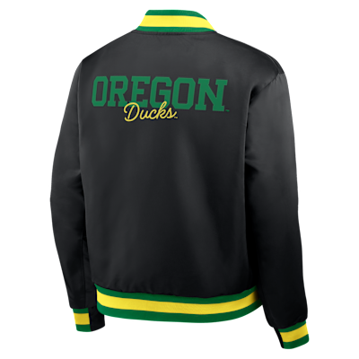 Chamarra bomber universitaria Nike de cierre a presión de largo completo para hombre Oregon Legacy