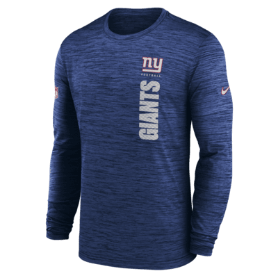 New York Giants Sideline Velocity Men's Nike Dri-FIT NFL Long-Sleeve T-Shirt