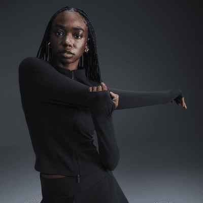 Haut à manches longues et zip Dri-FIT Nike Zenvy pour femme