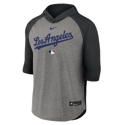 Los Angeles Dodgers Authentic Collection Flux Men's Nike Dri-FIT MLB 3/4-Sleeve Hooded T-Shirt