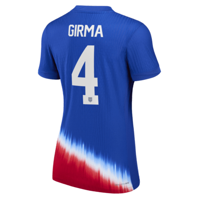 Jersey de fútbol Nike Dri-FIT ADV de la selección nacional de fútbol femenino de Estados Unidos visitante 2024 Match Naomi Girma para mujer