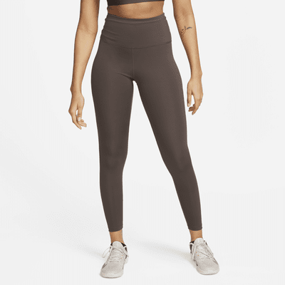 Nike mini-ribbed flared leggings in baroque brown